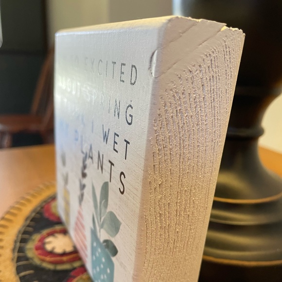 Funny Spring wood shelf sitter sign / Farmhouse Spring decoration - Picture 6 of 7